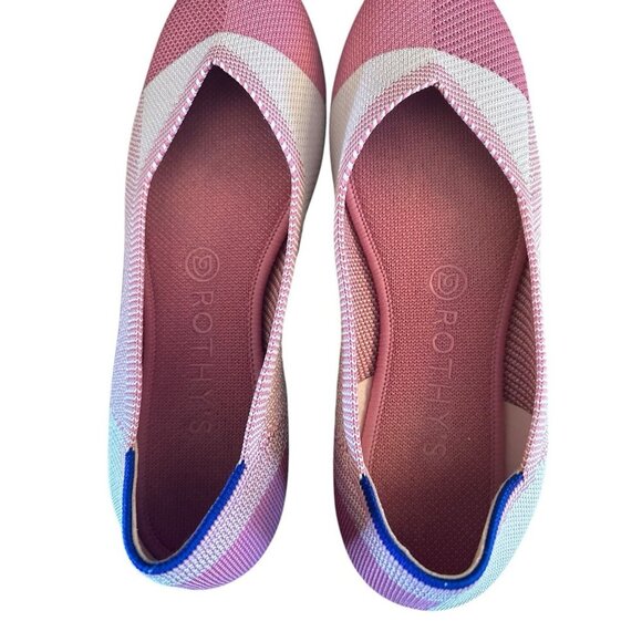 Rothy's Limited Edition Pink Captoe Flats Breast Cancer Awareness Retired Sz 8.5 - Picture 4 of 8